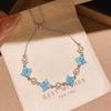 Sea Crystal Zirconia Water Drop Bracelet: Light Luxury Cool Style Jewelry for Women
