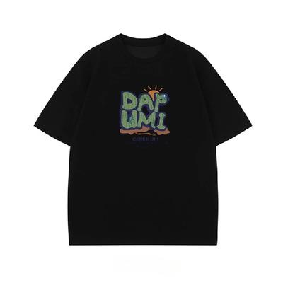 The New Summer 2025 Cotton Fashion Letter-printed T-shirt Is Loose Casual and Short-sleeved Suitable for Both Men and Women
