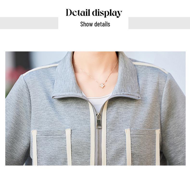 2025 Summer Fashion Sportswear: Casual Two-Piece Jacket Set for Middle-Aged and Elderly Women