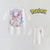 Summer Anime PokéMon Cosplay Tshirt Cotton Short Sleeve Tops Casual Loose Retro Tshirt Unisex Unisex Kids Family Matching Outfits