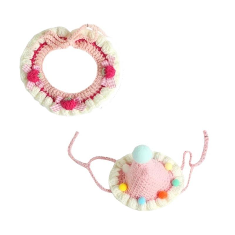 Verstellbares gestricktes Katzenhalsband - Weiches, sich öffnendes Kätzchen-Halsband mit Sicherheits-Schnalle zum Aufbrechen für bequemes Tragen des Haustiers