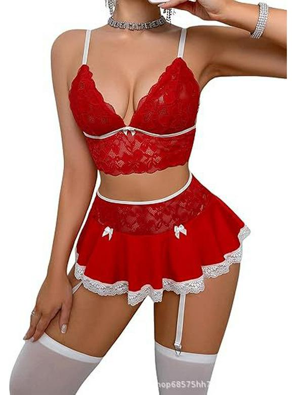 European & American Sexy Lace Nightclub Lingerie Set