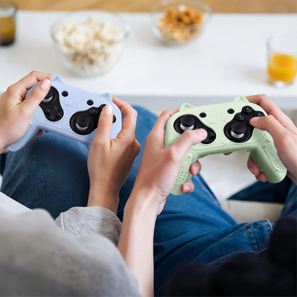 Silicone Protective Cover For Switch 2 Pro Controllers With Cat Ears Cute  Anti-Slip Skin Cover For NS 2 Pro Gaming Accessories