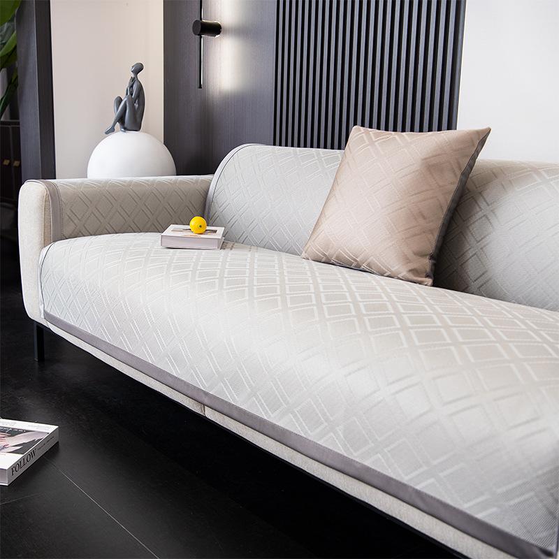Summer Ice Silk Sofa Cushion Non-Slip Mat Cushion Modern Simple Sofa Cover High-End Leather Sofa Cushion
