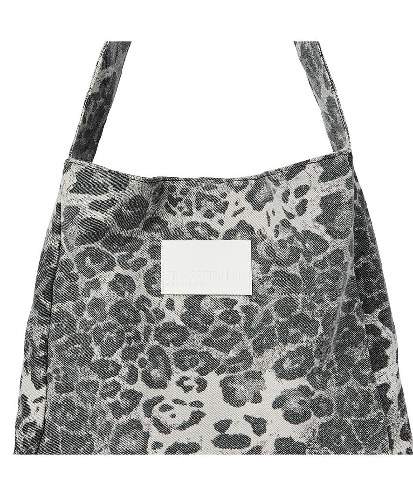 The Green Lab Leopard Print In-Pocket Shoulder Bag [Ash Grey]