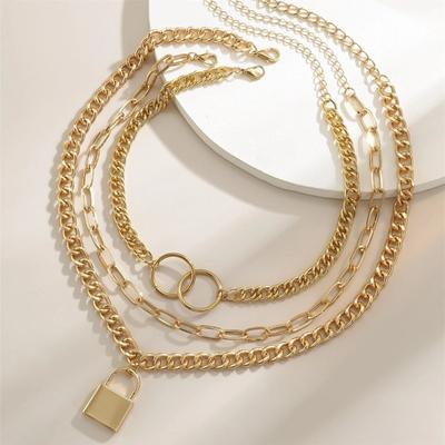 Accessories, Geometric Collarbone Chains, Hip Hop Lockhead Necklaces, Multi-Layer Chains, Tassel Necklaces