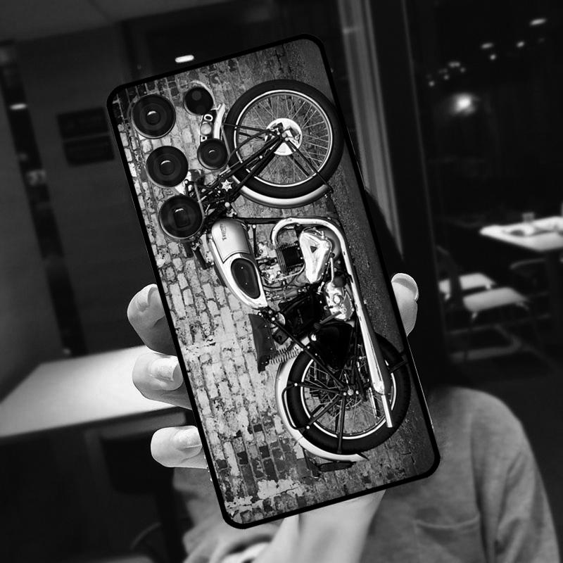 

Vintage Motorcycle Case For Samsung Galaxy S20 FE S21 S22 S23 Ultra S22 Plus S8 S9 S10 Note 10 20 Ultra Cover Galaxy S10