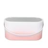 Makeup Case Pink Gradient Portable Large Capacity Foldable Rotating LED Light Makeup Storage Box With Makeup Mirror