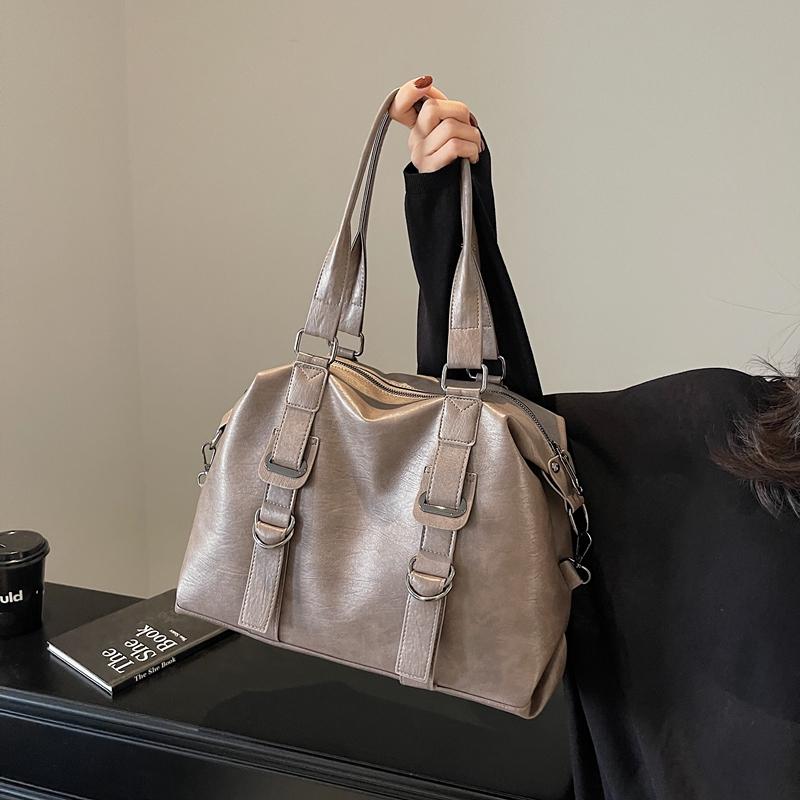 PU Leather Underarm Bag Retro Crossbody Bag with Adjustable Strap Tote Bags for Women