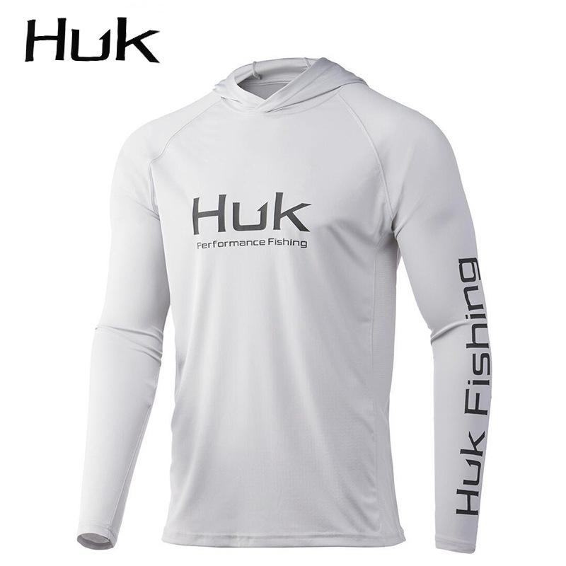 

HUK Men s UPF 50+ Lightweight Ice Silk Hooded Long Sleeve Fishing Shirt 5XL