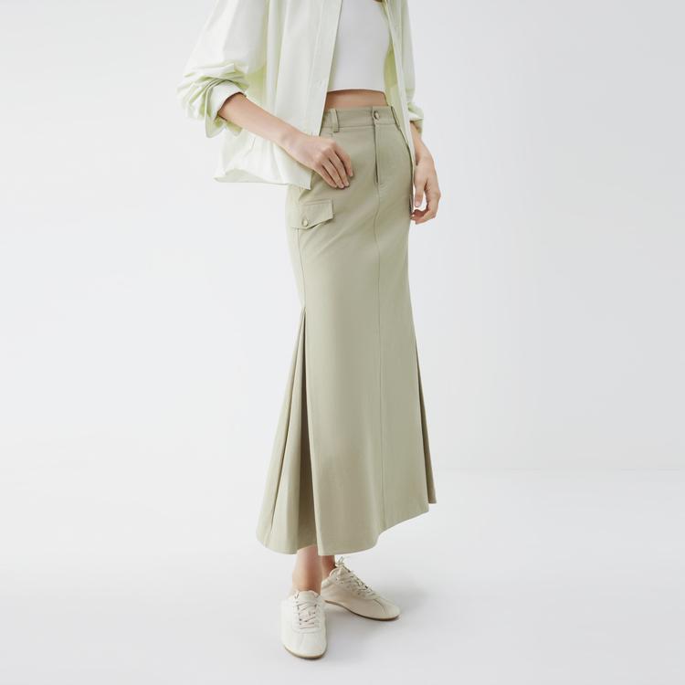 ELLE Elegant French Design Commuter Midi Skirt Women skirts ER52280