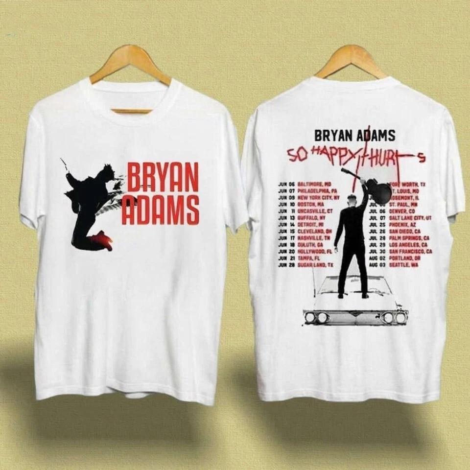 Bryan Adams Tour 2023 T-Shirt, So Happy Hurts Tour Heavy Cotton XL