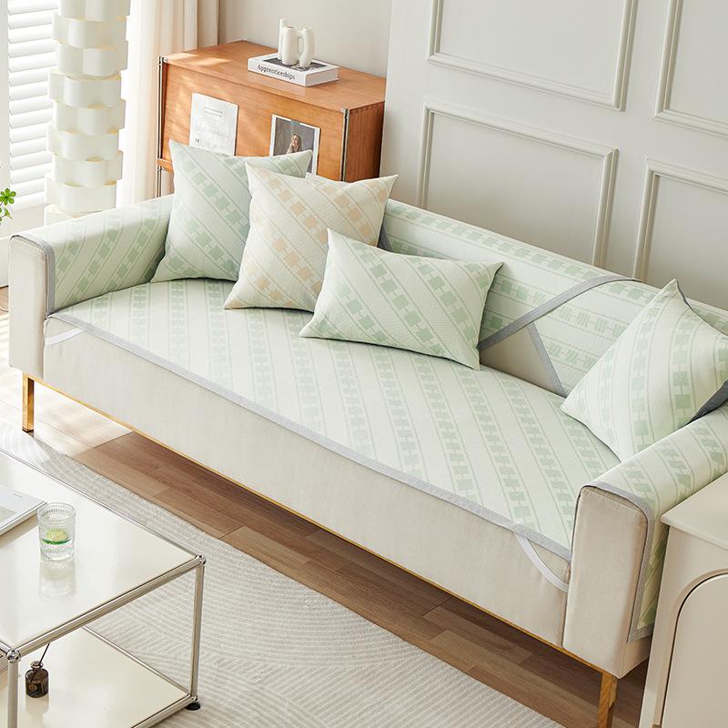 Ice Silk Sofa Cushion Summer Non -Slip Seat Cushion Simple Modern Fresh Cushion Summer Leather Sofa Cover Cover Cloth