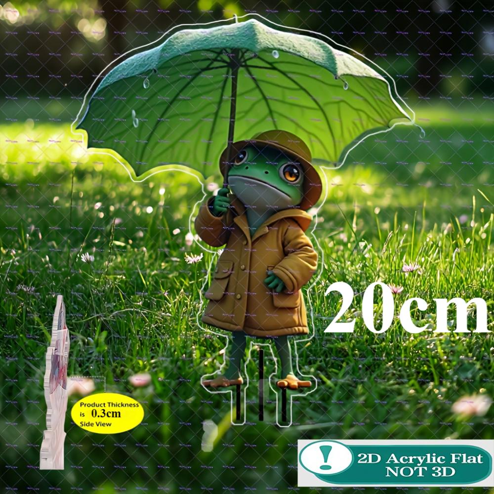 

Милая лягушка, плоский акрил 2D, украшение, подходит для сада, горшечных растений, террасы, улицы, Рождества, Хэллоуина 20cm