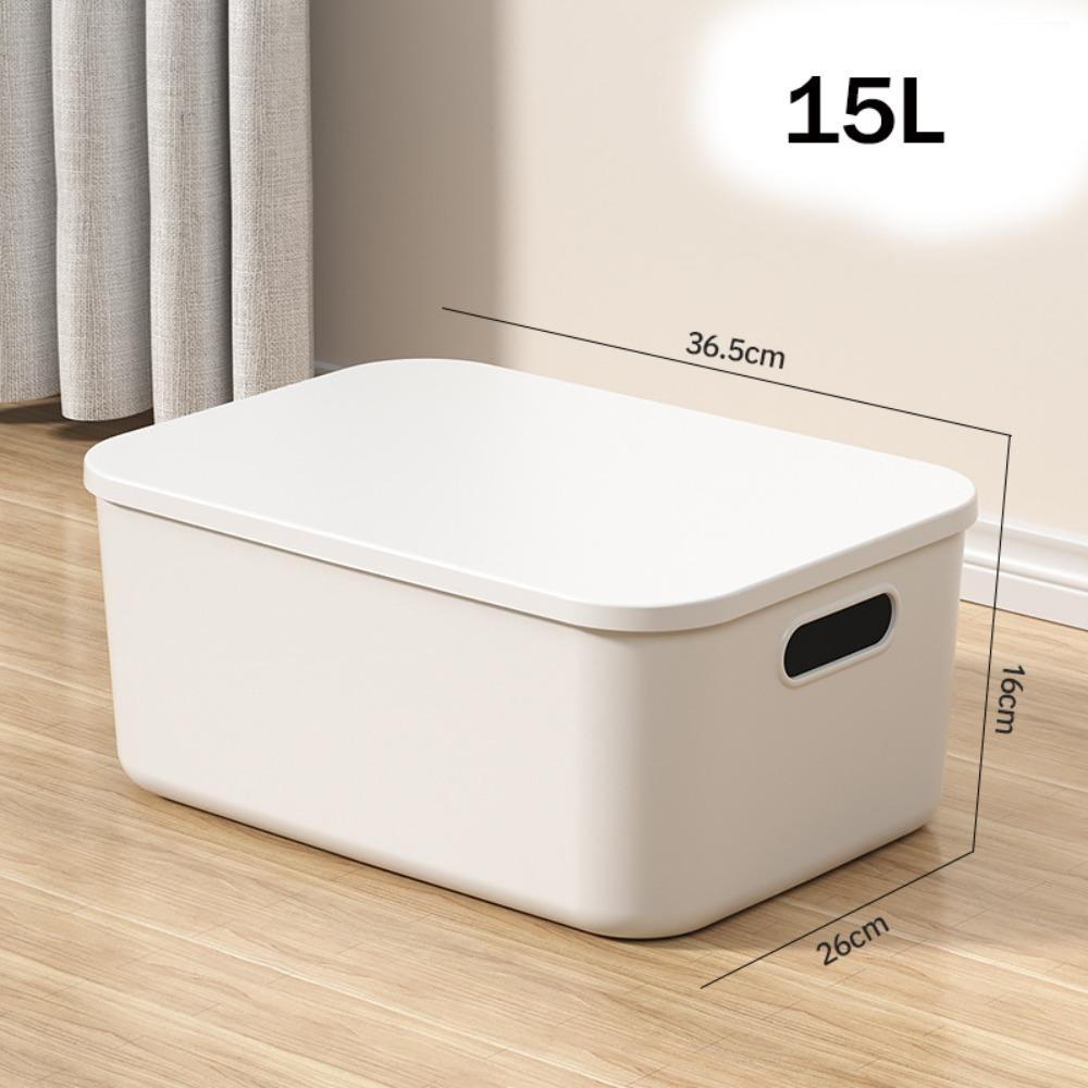 Neue stapelbare Aufbewahrungsbox mit Deckel, Kunststoff, Praktische Tisch-Organizer-Box, Solider Behälter für Zuhause, Schlafzimmer