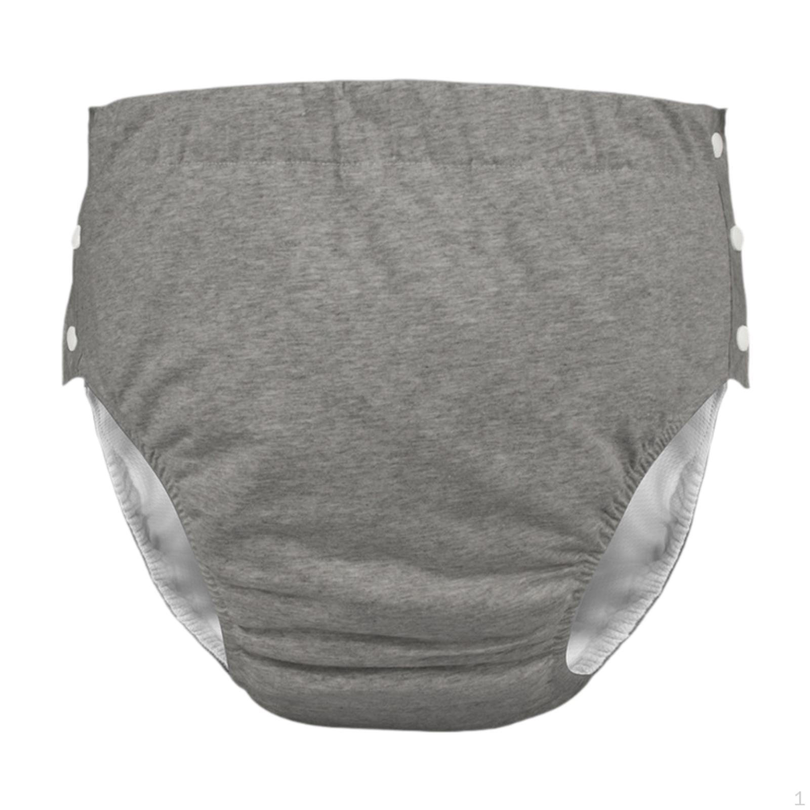 

Подгузник для взрослых, моющийся, регулируемый, удобно надевать и снимать, дышащий gray L