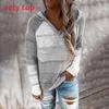 Womens Cozy Knitted Sweater With Vneck For Casual Winter Wear