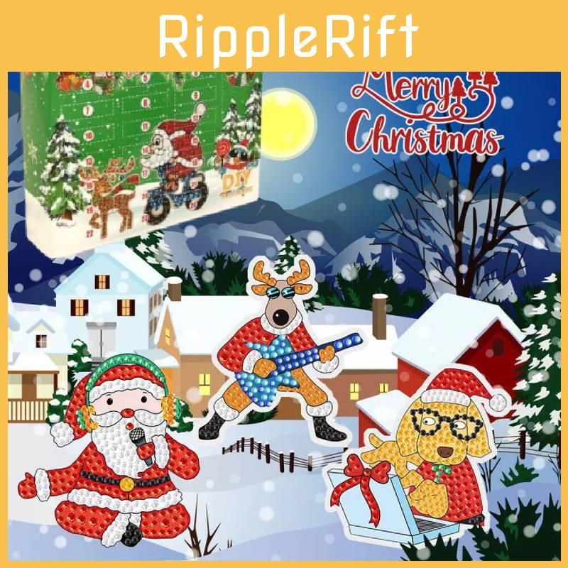 Bunte Acryl-Weihnachtsmalerei-Schlüsselanhänger im Cartoon-Stil Perfekt zum Verschenken in der Weihnachtszeit