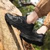 Outdoor Hiking Shoes Men Comfortable Breathable Soft Flat Low-top Mesh Shoes Anti-slip Lace-up Casual Sneakers Men