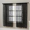 1 Panel Vintage Lace Curtains Rod Pocket Sheer Curtain Long-Romantic Flowers Branch Window Curtain for Living Room French Decor