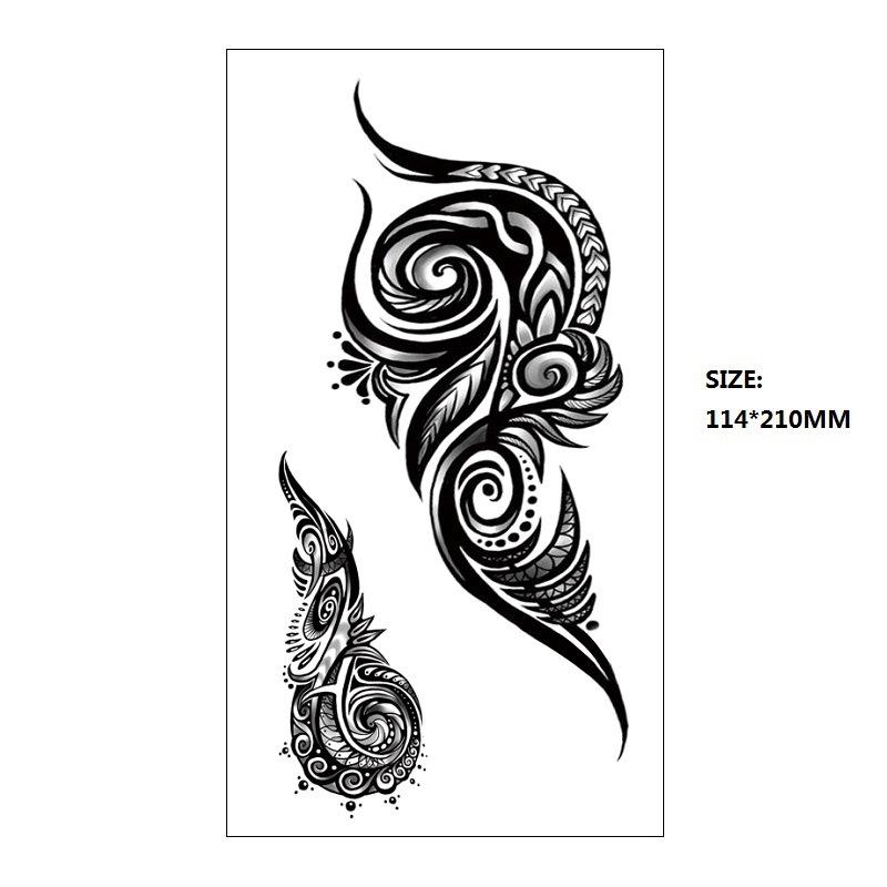 

Чорний астронавт красива жінка класична фігура невелика повна рука Xqb перенесення води, моделювання одноразові татуювання наклейка 114*210MM