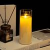 Acrylic Bullet-Shaped Remote-Controlled Flameless Candle Lamp