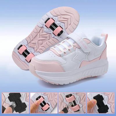 2025 Buty wrotki dla dziewcząt z kółkami Outdoor Oddychające Odporne na zużycie Buty z czterema kółkami Wrotki Buty do jazdy szybkiej