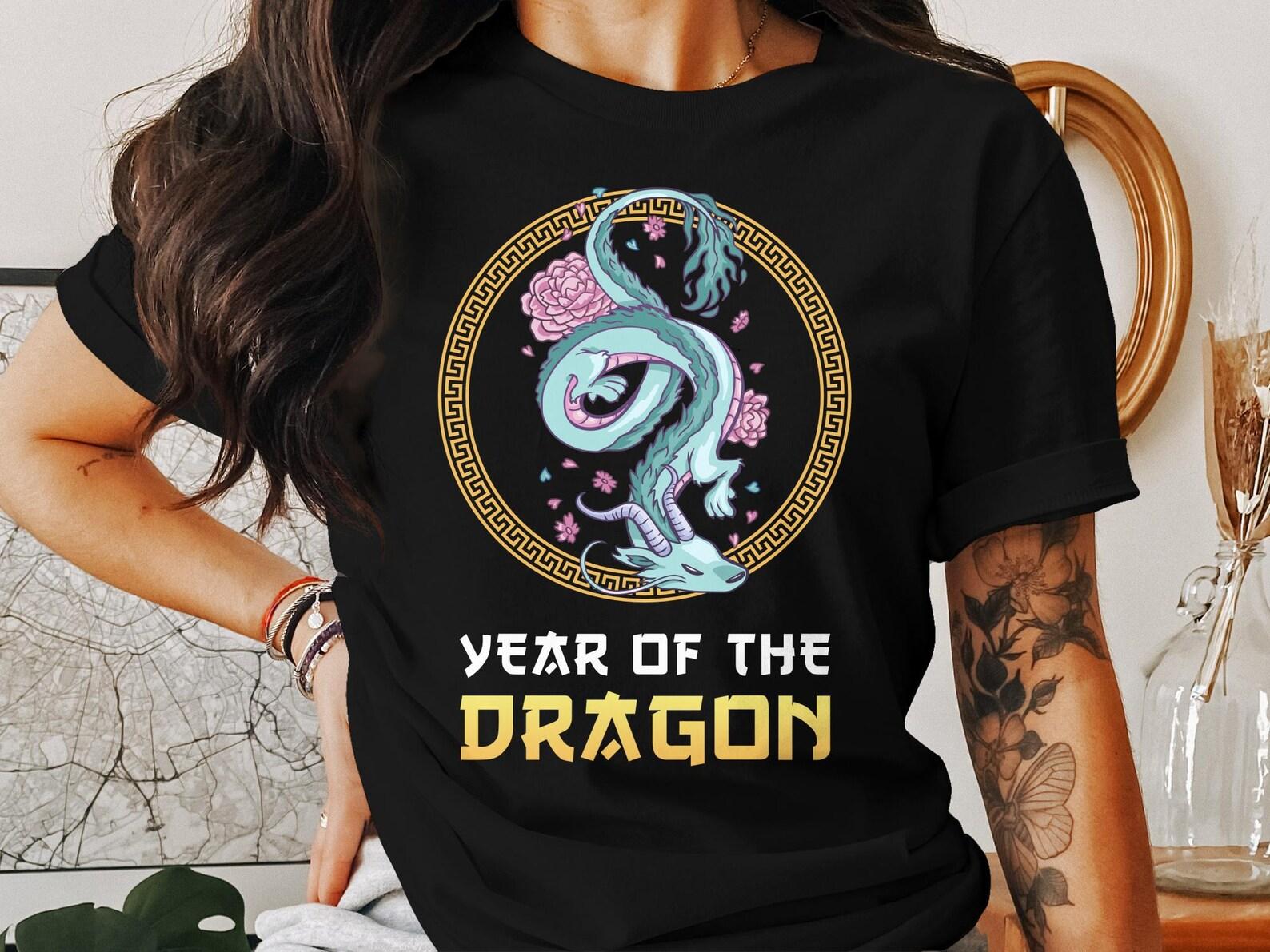 Chinese New Year Dragon T Shirt, Lunar New Year Zodiac Tee, Year of the Dragon Shirt, Chinese Zodiac Gift, Dragon Tee S