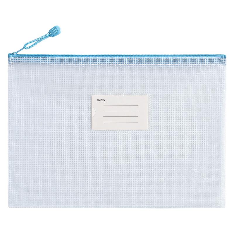 Geantă de Documente din Plasă PVC Impermeabilă cu Fermoar - Depozitare Dosare A4 pentru Studenți și Birou cu Imprimare Logo
