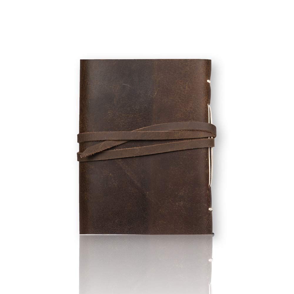 Leather Journal Writing Notebook Handmade Diary Daily Notepad for Men & Women Unlined Paper Travel Diary with Free Beautiful Bookmark