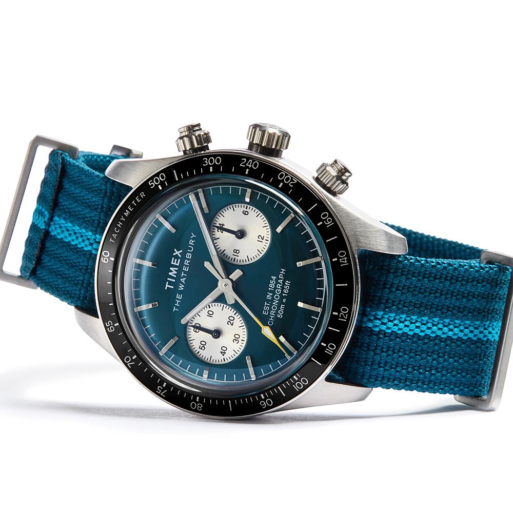 TIMEX Waterbury Heritage Chronograph Tachymeter Wristwatch 39mm TW2Y39000