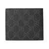 Gucci Dubbel G logo keramische afwerking klepsluiting GG Supreme canvas en lederen portemonnee heren zwart