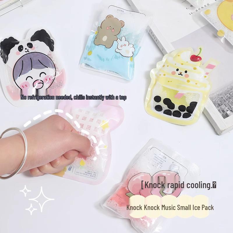 Pachet cu gheață desene animate Knock-Knock: Răcorire Portabilă, Creativă, de Unică Folosință pentru Alinare Rapidă a Căldurii