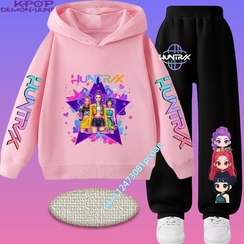 2026 Lässiges Mädchen-Oberteil und Jungen-Kapuzenjacke Set. Jungen Sportshirt mit Cartoon-Aufdruck. Herbst/Winter Langarmhose.
