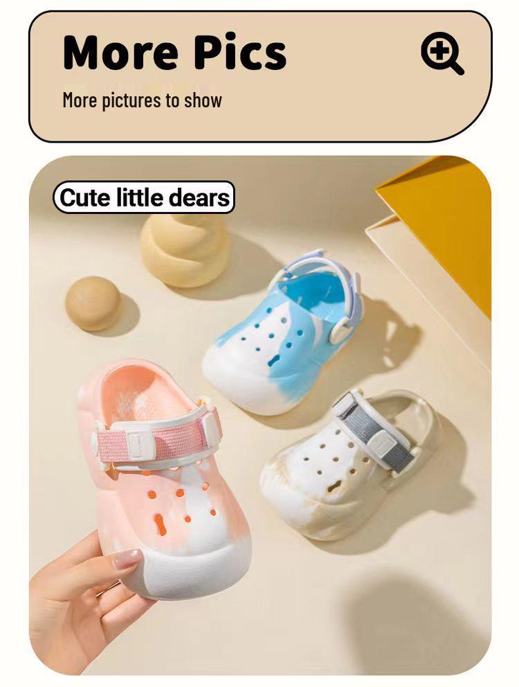 Kids' Cute Cartoon Closed-Toe Sandals – Soft Sole Outdoor Shoes for Boys and Girls, Sizes Small to Large