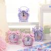 Mini floral wrought iron alarm clock Dopamine small chirp clock fun cute bedroom desktop creative small alarm clock