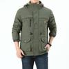 Autumn and Winter Men's Large Size Casual Fleece Thickened Jacket Men's Medium and Long Outdoor Jacket