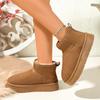 Fashion Thick Plush Platform Snow Boots Women Winter Keep Warm Cotton Shoes Suede Cpomfortable  Ankle Botas Padded Shoes for Women