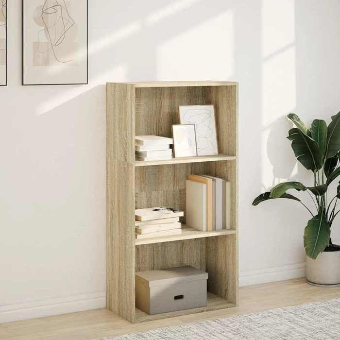 VidaXL Bibliothèque chêne sonoma 60x30x114 cm bois d'ingénierie, étagère, étagère à livres, support de livre, armoire de 857901