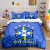 Brazil CBF Logo Bedding Set Bedding Duvet Cover Set Duvet Cover Pillowcases (1 * Duvet Cover 2 * Pillowcases, without duvet insert)