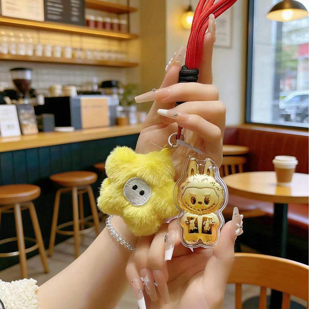 999 Pure Gold Labrador Keychain and Phone Charm – Qixi Gift for Girlfriend