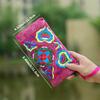 Ethnic Embroidery Clutch Bag Coin Purse Women'S Vintage Embroidered Mobile Phone Bags Wristlet Bags Wallet For Girls Gift