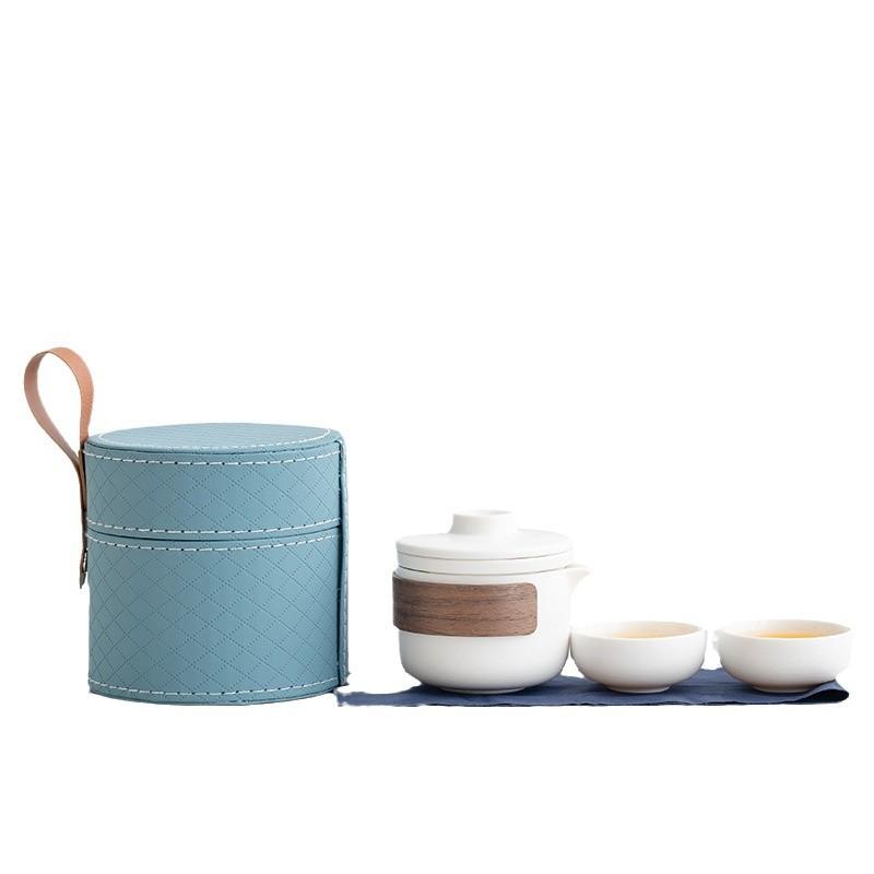 Simple travel tea set Portable Kung Fu tea set Outdoor teapot camping High-end express cup Company gifts