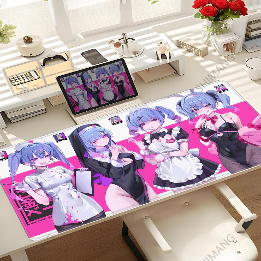 Cute Kawaii Rabbit Hole Antislip Rubber Mouse Pad Miku Large Gamers Decoracion Extended Mause Desktop Mats With Lock Edge