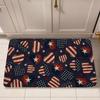 1PC Patriotic Hearts Kitchen Rug Non-Slip Door Mat Pop Design Bathroom Rug Bath Mat Carpet for Home Sink Laundry Ecoreeree