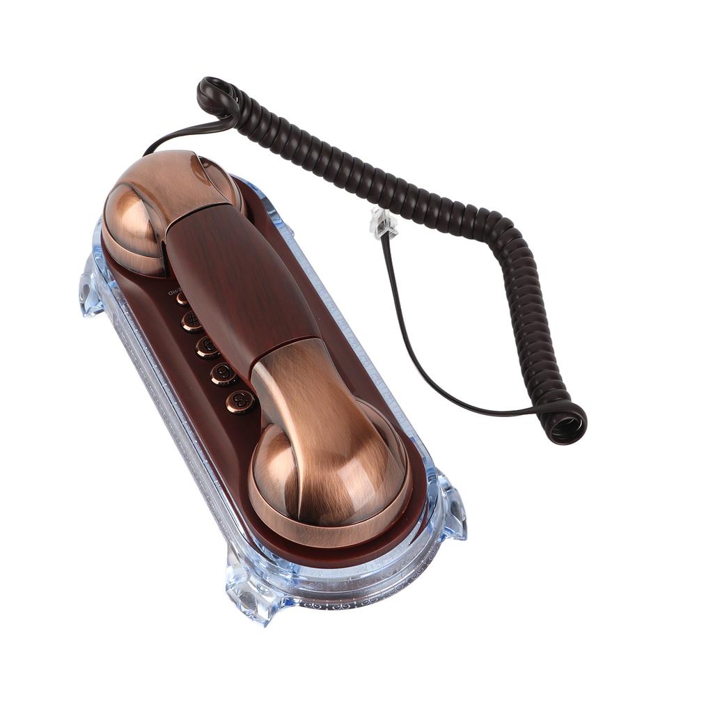 Antique Retro Wall Mounted Telephone Corded Phone Landline Fashion Telephone Bronze