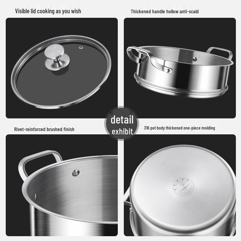 Lijia 316 Stainless Steel Multi-Purpose Pot