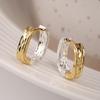 Xiaomi 925 Sterling Silver Vintage Gold Silver Square Earrings For Women Trendy Earring Jewelry Prevent Allergy Party Accessories Gift
