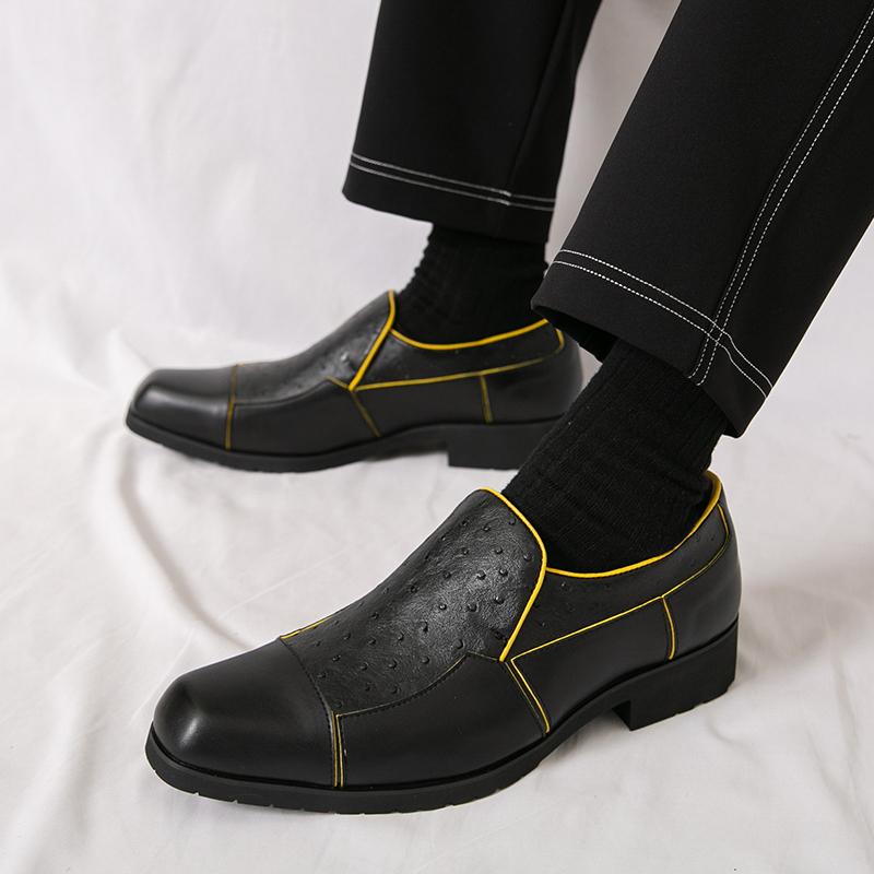 Fashion Spring New Men's Comfortable Anti Slip Large Casual Leather Shoes Fashion Brand Men's Foot Set Business Formal Leather Shoes