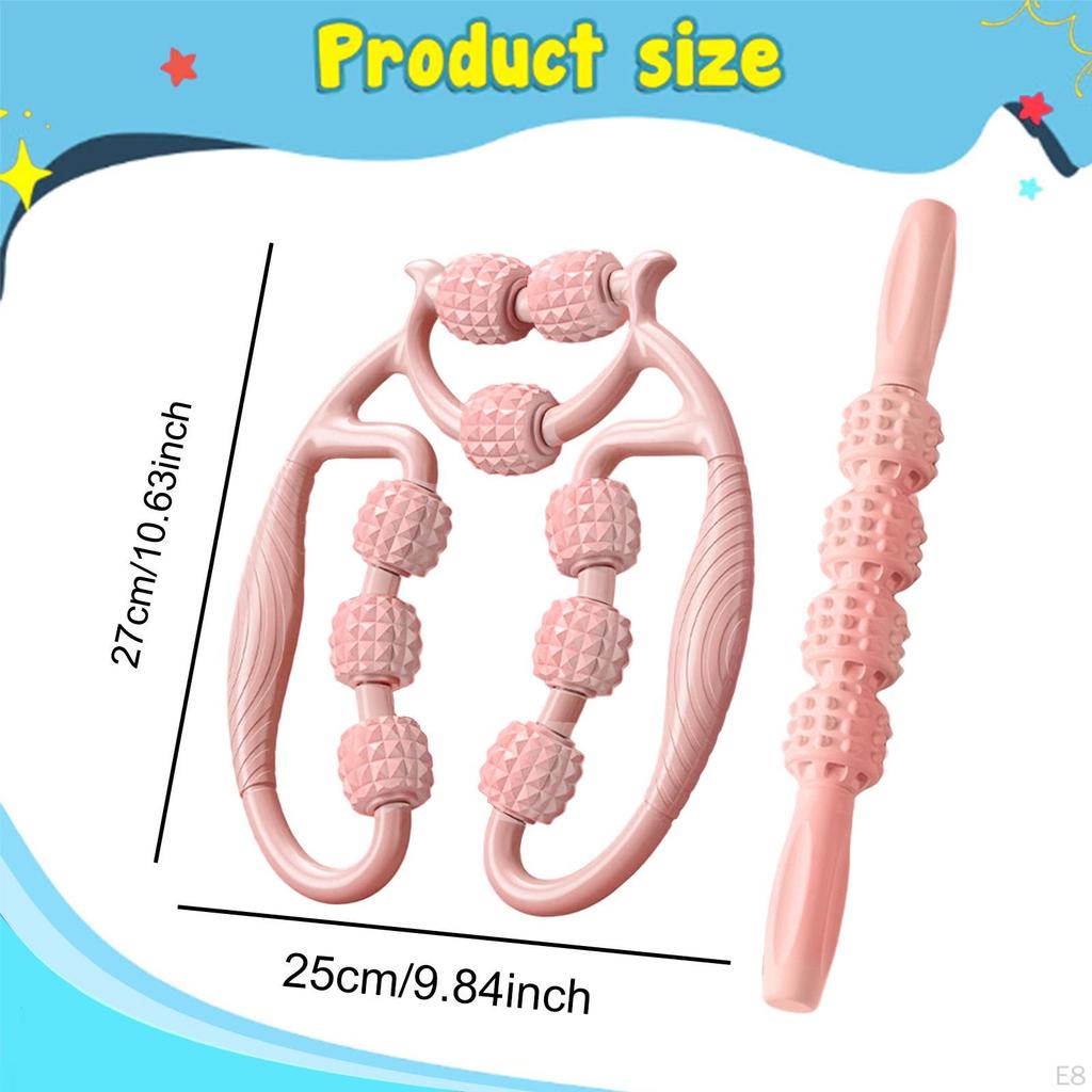 2 Pieces Circular Leg Gripper Massage Roller Portable Manual Muscle for Fitness Suitable